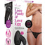 Secrets Open Back Lace Panty and Love Egg Rechargeable Panty Vibe with Remote Control - Black