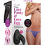 Secrets Open Back Lace Panty and Love Egg Rechargeable Panty Vibe with Remote Control - Purple