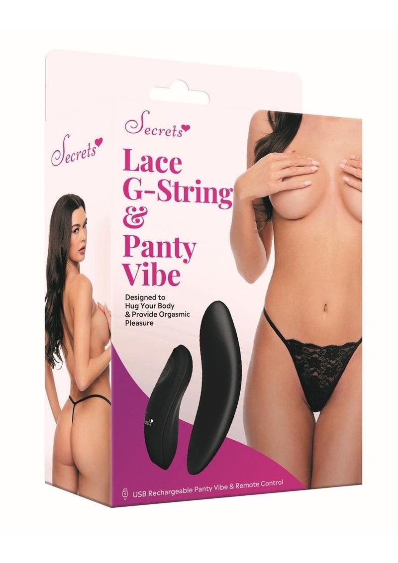 Secrets Lace Panty and Rechargeable Remote Control Panty Vibe