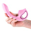 Seduction Kaia Rechargeable Silicone Dual Vibrator with Air Pulse Clitoral Stimulator - Pink