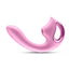 Seduction Kaia Rechargeable Silicone Dual Vibrator with Air Pulse Clitoral Stimulator - Pink