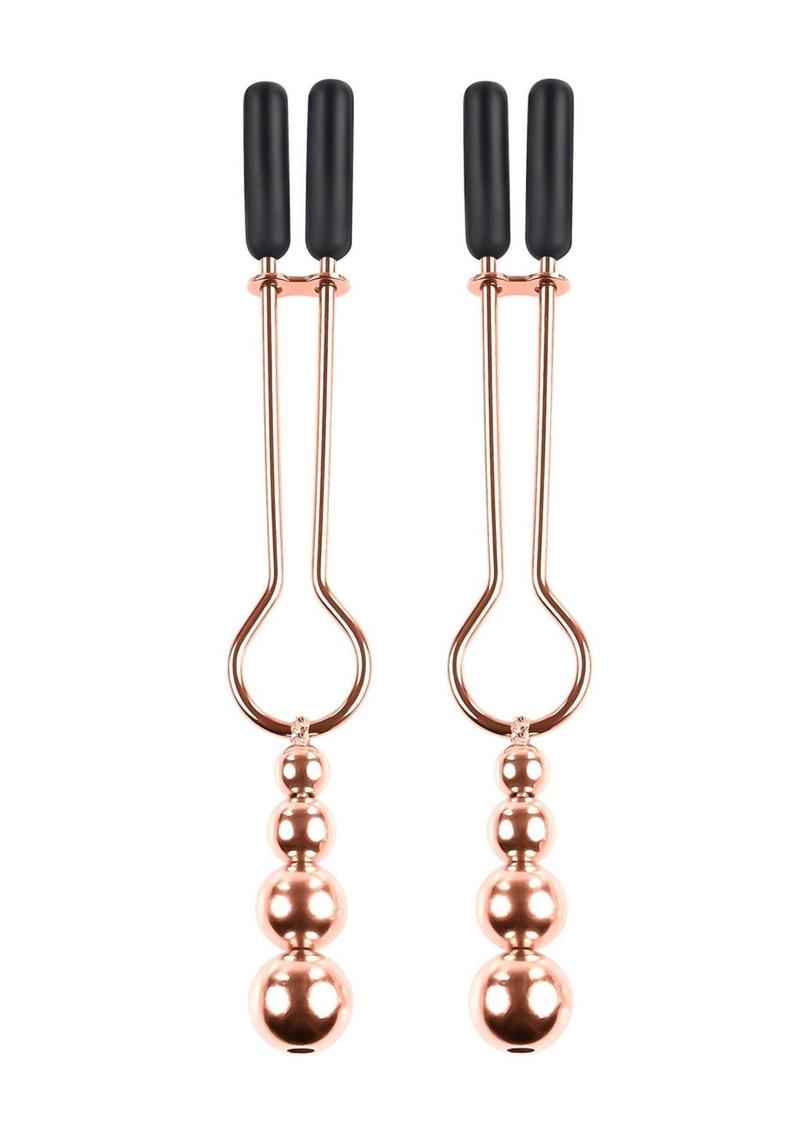 Selopa Beaded Nipple Clamps - Rose Gold