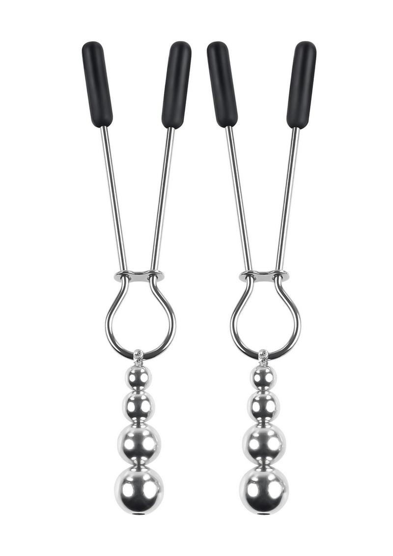 Selopa Beaded Nipple Clamps - Silver