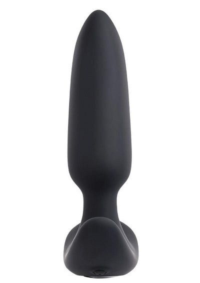 Selopa Black Beauty Rechargeable Silicone Vibrating Plug - Black