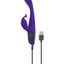Selopa Plum Passion Rechargeable Silicone Vibrator with Clitoral Stimulator - Purple