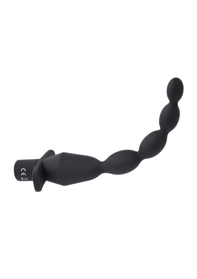Selopa Vibrating Rechargeable Silicone Butt Beads - Black