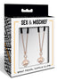 Sex and Mischief Brat Pearl Nipple Jewelry - Rose Gold/White