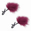 Sex and Mischief Enchanted Feather Nipple Clamps - Black/Pink/Red