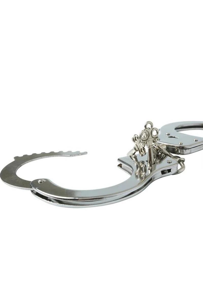 Sex and Mischief Metal Handcuffs - Metal/Silver