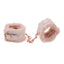 Sex and Mischief Peaches N Creame Fur Handcuffs - Ivory/Rose Gold