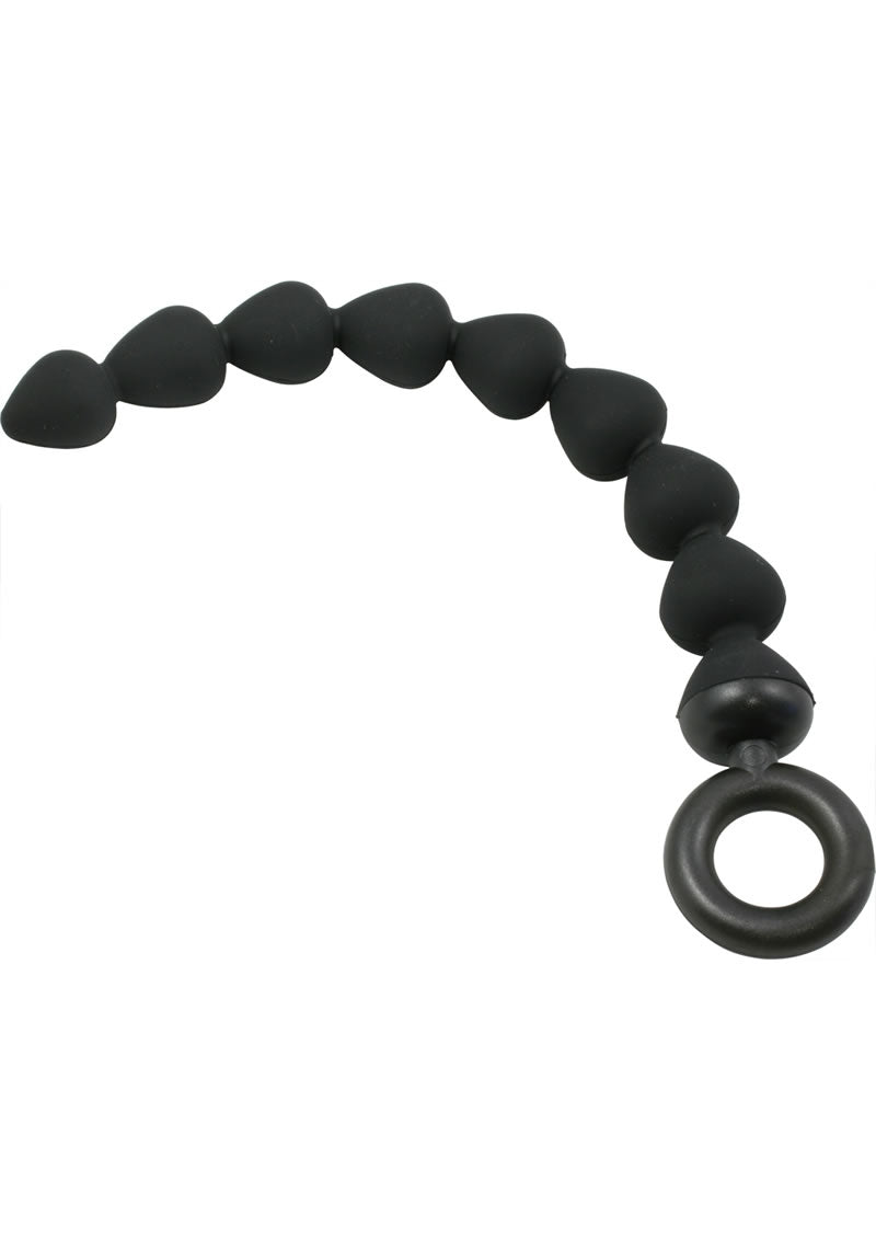 Sex and Mischief Silicone Anal Beads - Black