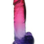 Shades Gradient Dildo - Pink/Plum/Purple - 8in