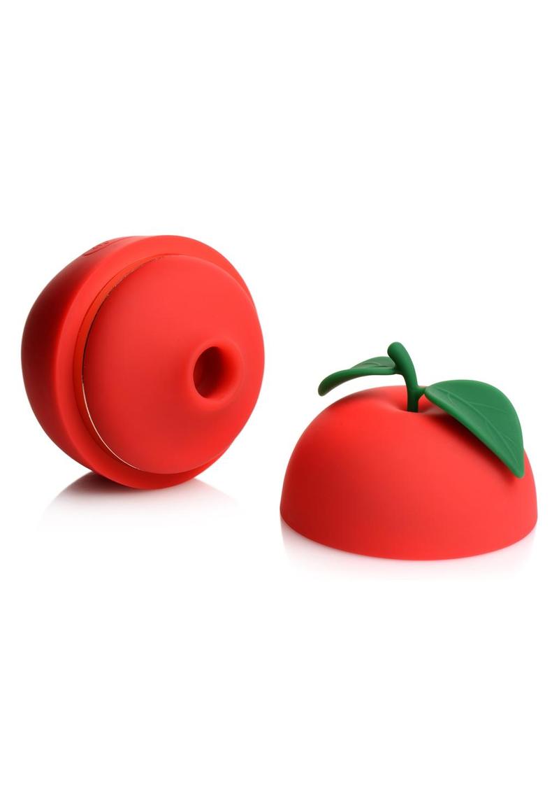 Shegasm 6x Forbidden Apple Rechargeable Silicone Clit Stimulator - Red