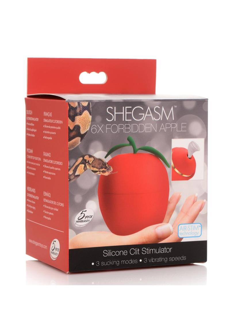 Shegasm 6x Forbidden Apple Rechargeable Silicone Clit Stimulator