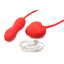 Shegasm Love On Me Rechargeable Silicone Suction Clit Stimulator and Vibrating Egg - Red