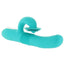 Show Stopper Rechargeable Silicone Dual Vibrator with Clitoral Stimulator - Teal