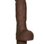 Shower Stud Super Stud Vibrating Dildo - Brown/Chocolate