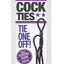 Silicone Adjustable Cock Ties - Black - 2 Piece Kit