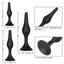 Silicone Anal Starter Kit - Black - 3 Per Set