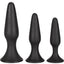 Silicone Anal Trainer Kit Black 3 Sizes
