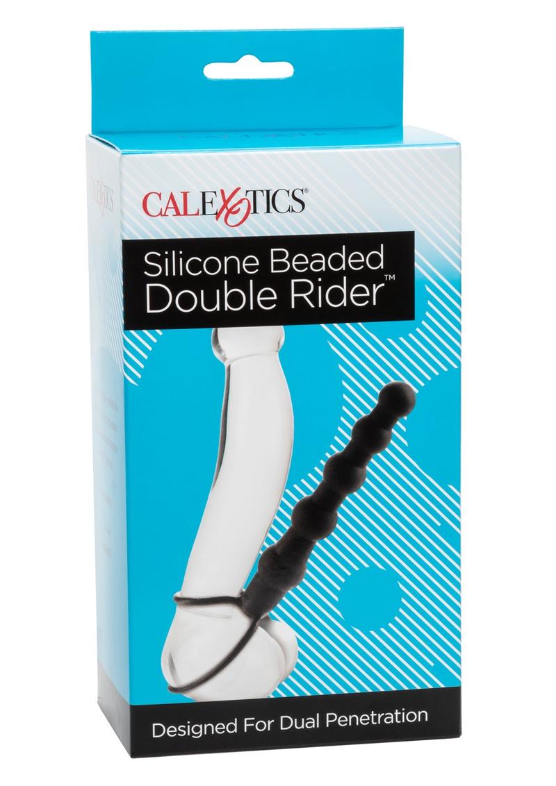 Silicone Beaded Double Rider Anal Probe Cock Ring