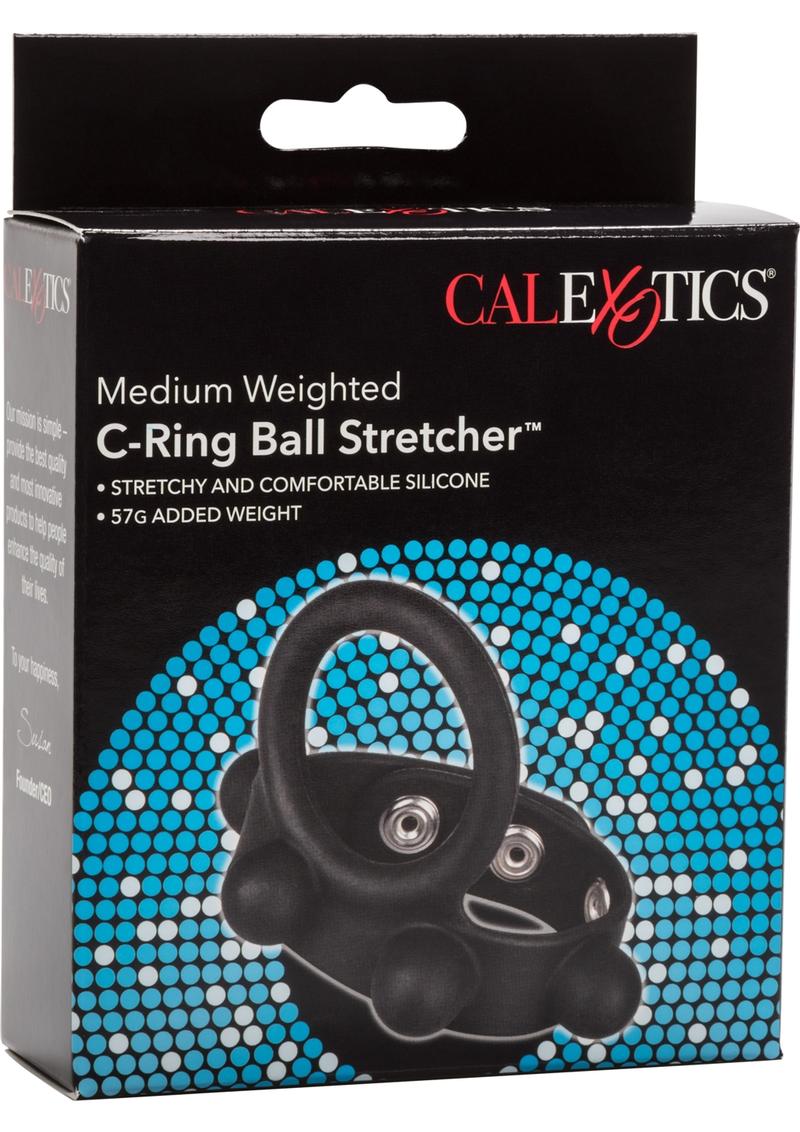 Silicone Medium Weighted C-Ring Ball Stretcher Cock Ring