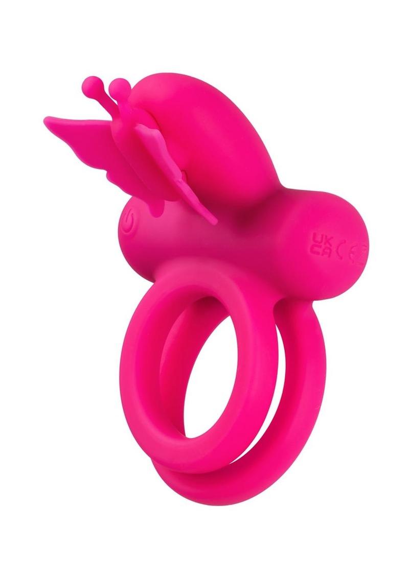 Silicone Rechargeable Dual Butterfly Couples Ring