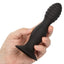 Silicone Ribbed Anal Stud - Black