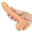 Silicone Studs Realistic Dildo - Vanilla - 8in