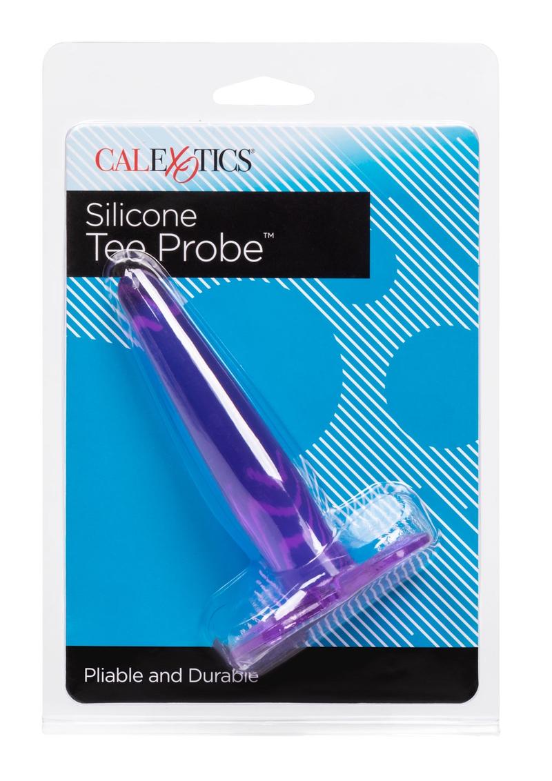 Silicone Tee Probe Butt Plug - Purple