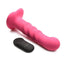 Simply Sweet 21x Vibrating Ribbed Rechargeable Silicone Dildo with Remote - Pink
