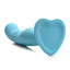 Simply Sweet 21x Vibrating Thick Rechargeable Silicone Dildo with Remote - Teal