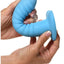 Simply Sweet Ribbed Silicone Dildo - Blue