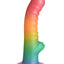 Simply Sweet Ribbed Silicone Rainbow Dildo