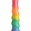 Simply Sweet Zigzag Silicone Rainbow Dildo - Multicolor