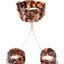Sincerely Amber Neck and Wrist Restraint - Animal Print/Gold