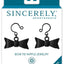 Sincerely Bow Tie Nipple Jewelry - Black