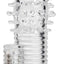 Size Matters Clear Sensations Vibrating Textured Erection Sleeve - Clear