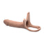Size Matters Hollow Silicone Dildo Strap-On - Vanilla