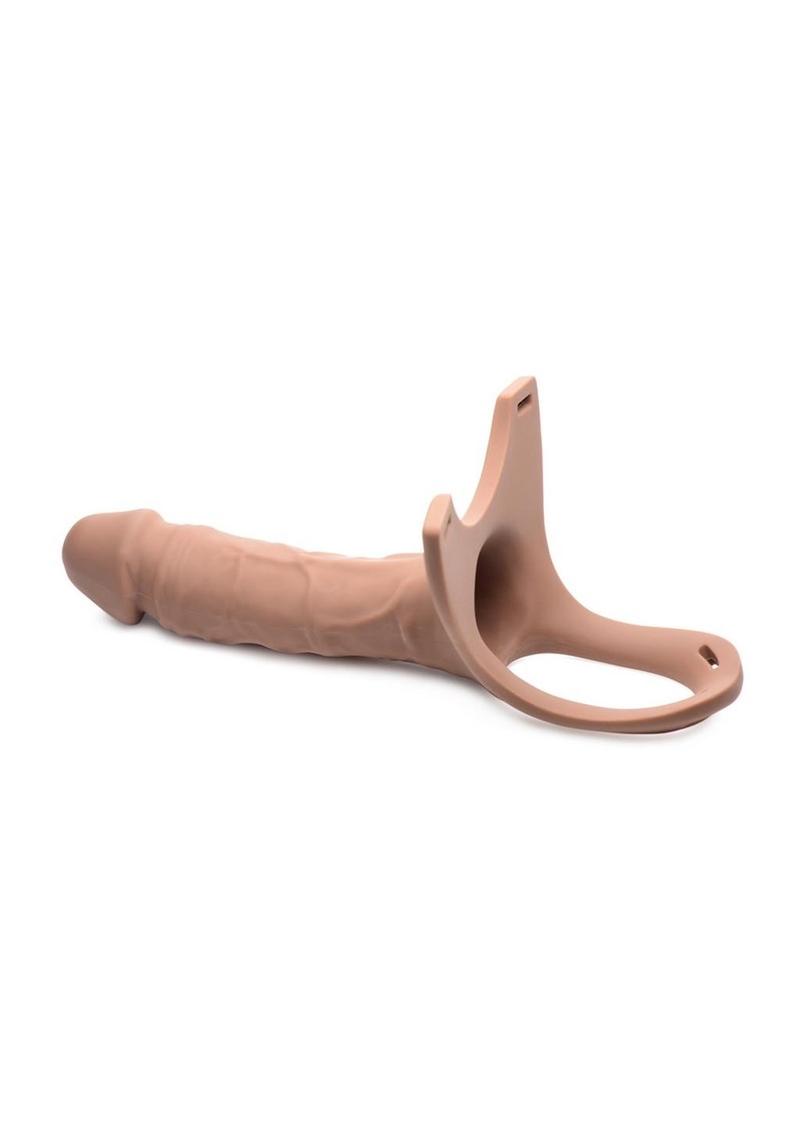 Size Matters Hollow Silicone Dildo Strap-On - Vanilla