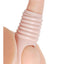 Size Matters Really Ample Ribbed Penis Enhancer Sheath - Vanilla