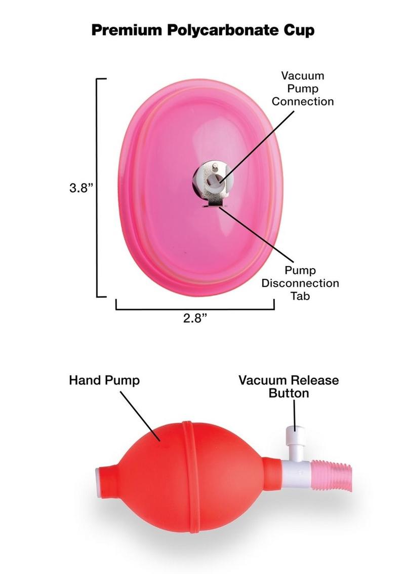 Size Matters Vaginal Pump with 3.8in Cup - Pink - Small