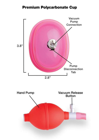 Size Matters Vaginal Pump with 3.8in Cup - Pink - Small