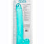 Size Queen Dildo with Balls - Blue - 12in