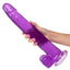 Size Queen Dildo with Balls - Purple - 12in