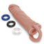 Size Up Silicone Realistic Penis Extender with Ball Loop - Caramel - 1in