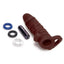 Size Up Silicone Vibrating Realistic Penis Extender with Ball Loop