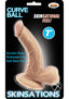 Skinsations Curve Ball Realistic Dildo with Suction Cup Waterproof - Flesh/Vanilla - 7in