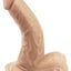 Skinsations Curve Ball Realistic Dildo with Suction Cup Waterproof - Flesh/Vanilla - 7in