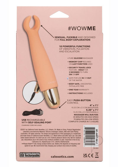 Slay #Wowme Rechargeable Silicone Massager - Orange